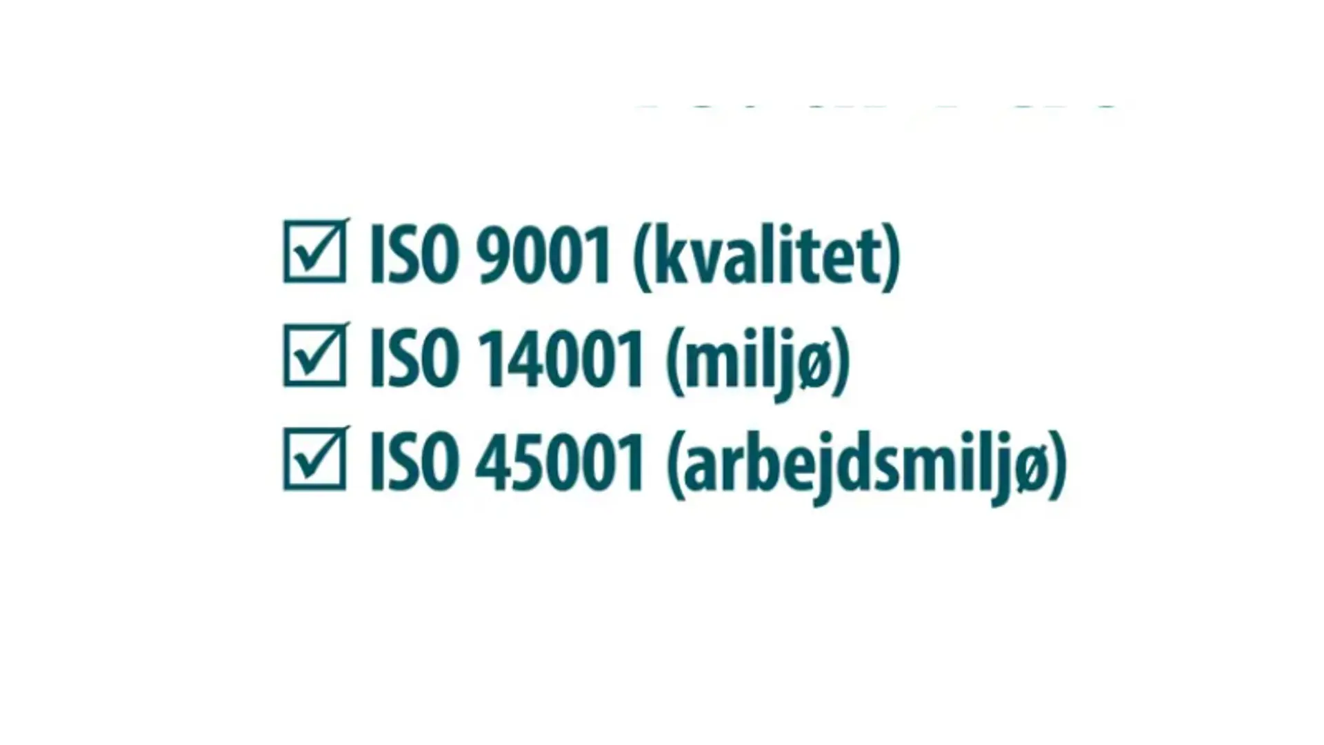 ISO Certificeringer