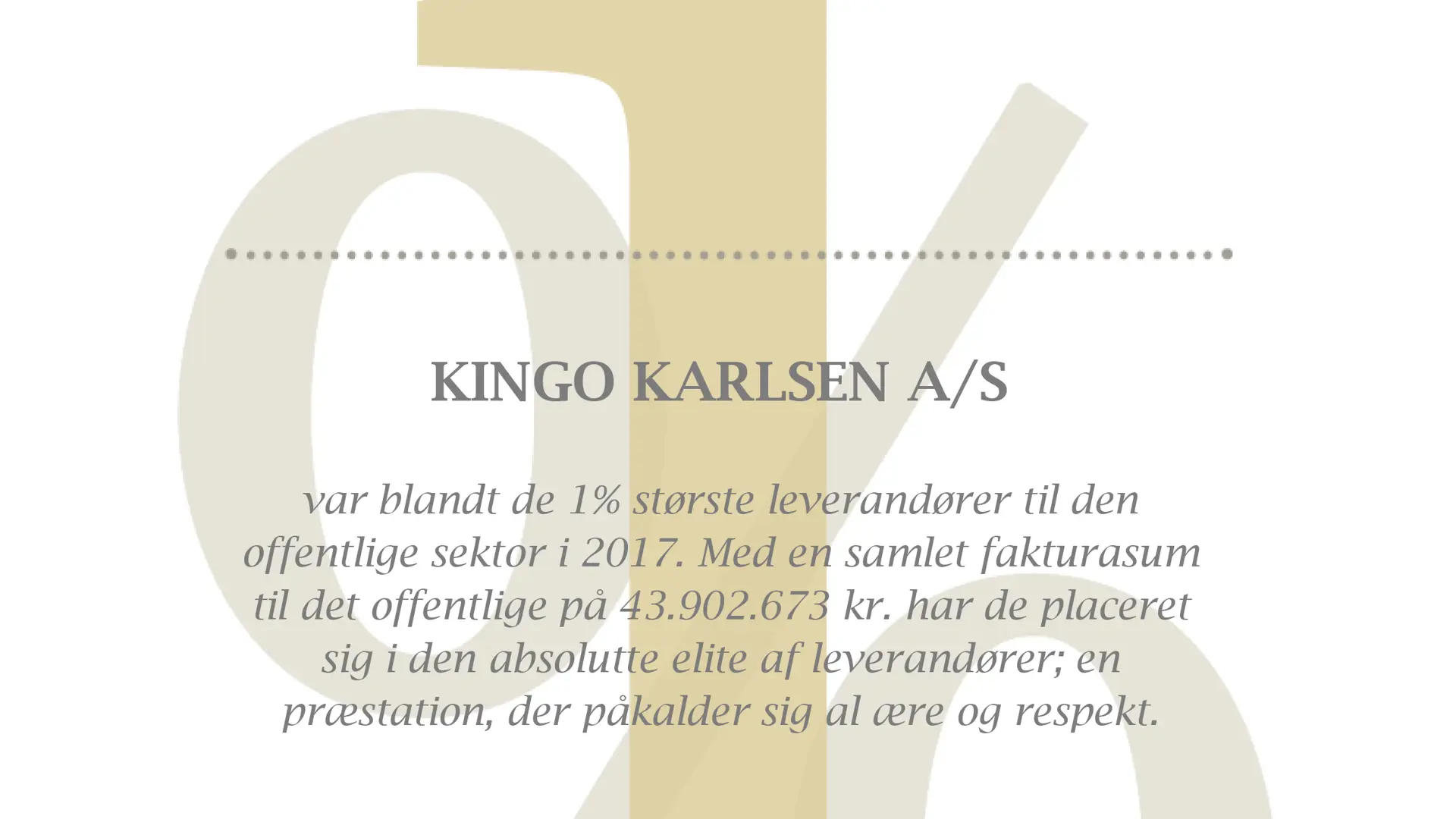 381 Top1procent Certifikat Kingo Karlsen As