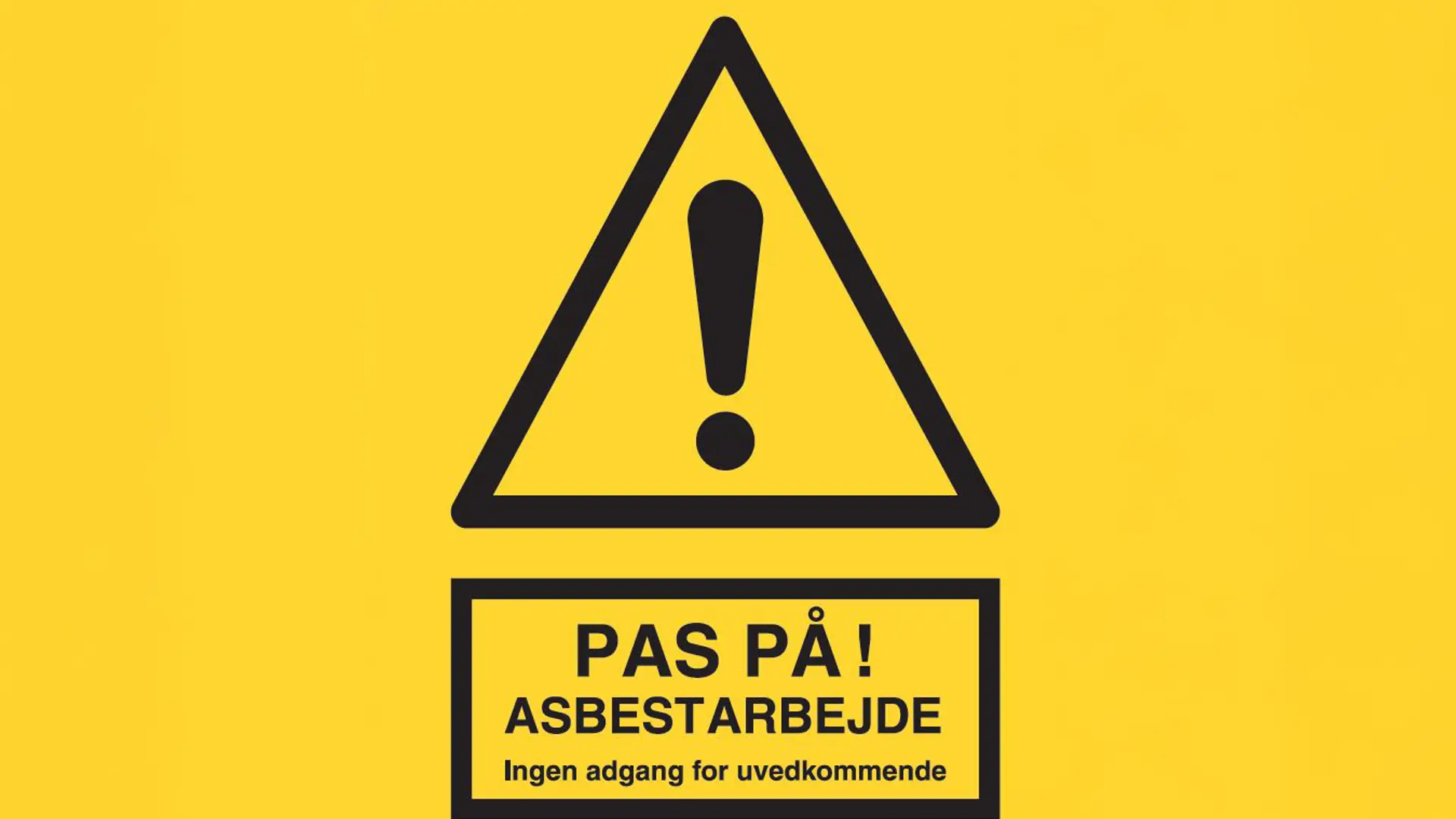 Advarselsskilt - asbestarbejde