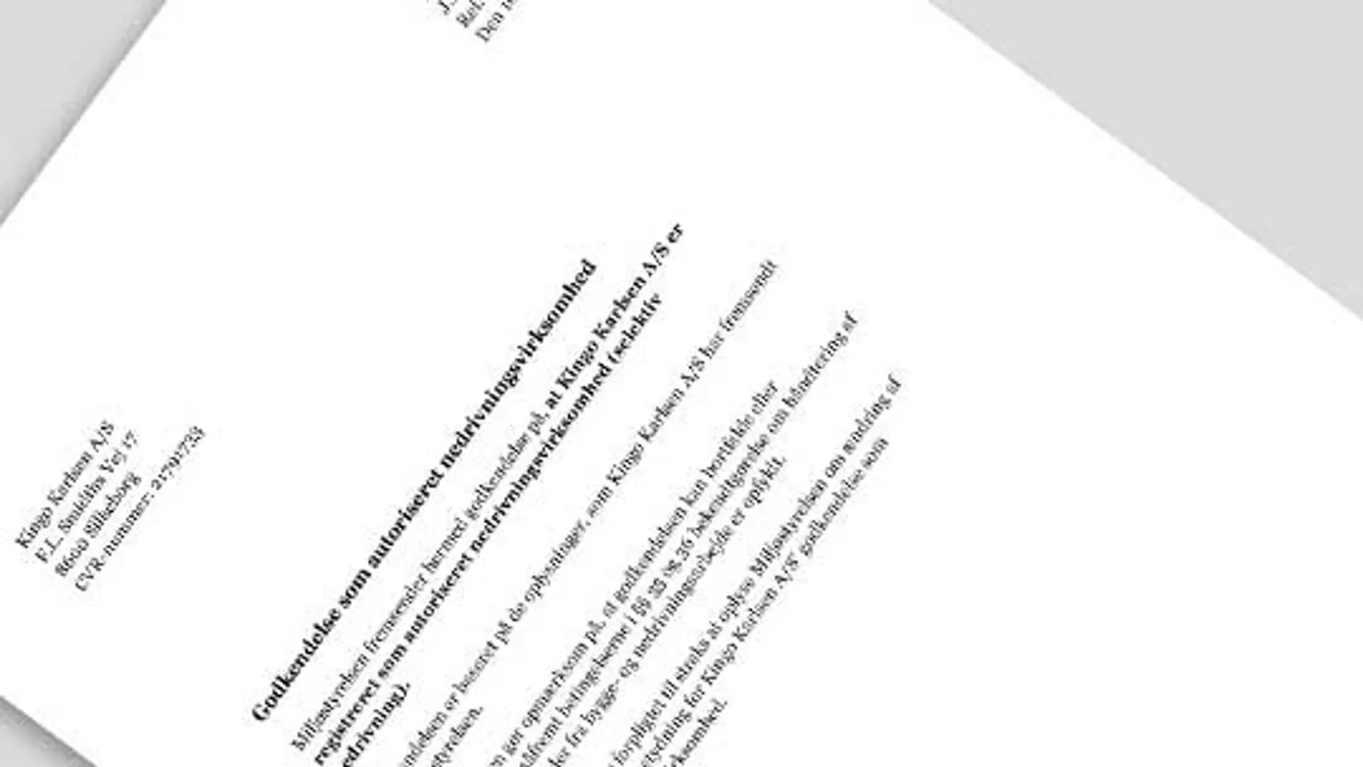 Autorisation Autoriseret Nedrivningsvirksomhed